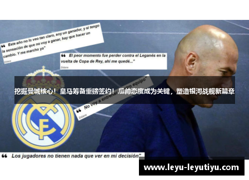 挖掘曼城核心！皇马筹备重磅签约！瓜帅态度成为关键，塑造银河战舰新篇章